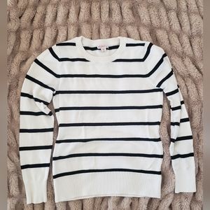Merona small white shirt long sleeve stripes
